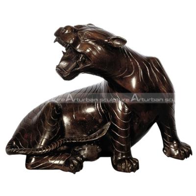 China Europe Tiger Bronze Life Size Tiger Statue Big Statue For Sale for sale