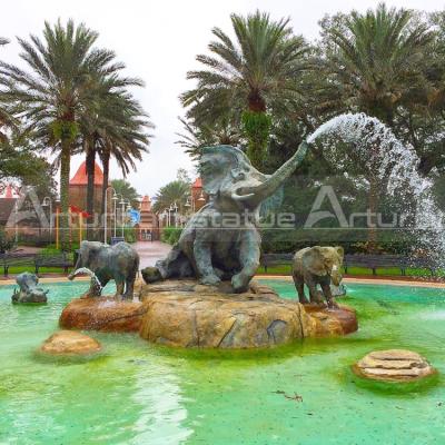 China Europe Elephant Bronze Fountain For Decoration Outdoor Garden Animal Water Fountain for sale