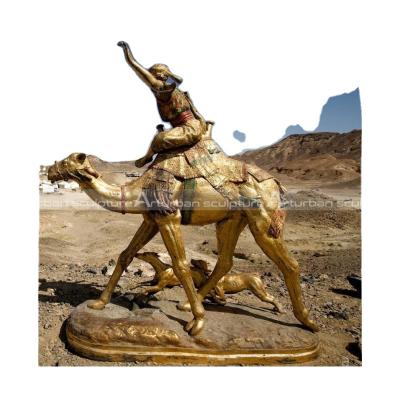 China Europe camel garden animal outdoor metal cast life size bronze camel sculpture camel tower animal statue for sale