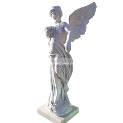 China Modern White Angel With Wings Statue For Outdoor Garden Decoration Direct Selling Angel Statue for sale