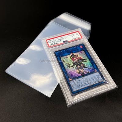 China Eco Friendly PSA Rated Card Sleeves Resealable Rating With Cut Corner for sale