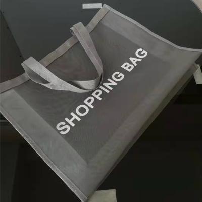 China Hot Selling Customized Design Mesh Tote Nylon Shopping Bag Shoulder Bag Cooler Customized Clear Shopping Bag for sale