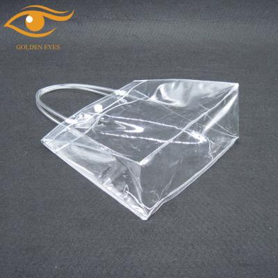 China Quality Product Folding PVC Tote Bag Packaging PVC Transparent Shopping Bag Transparent Plastic Shopping Bags for sale