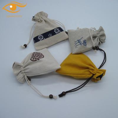 China Recyclable Colorful Cotton Drawstring Pouch Bag With Logo Wholesale Drawstring Bags Bulk for sale