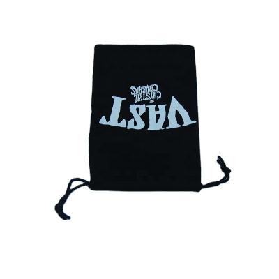 China Wholesale Recyclable Black Velvet Drawstring Bags Christmas Drawstring Gift Bags Custom Logo Design for sale