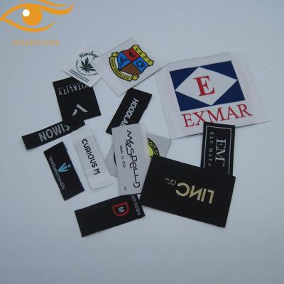 China Sustainable Fabric Labels Apparel Label Manufacturer Garment Woven Label for sale