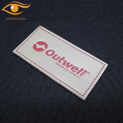 China Viable Custom Leather Patch Leather Label Jeans Label Wholesale PU Patch Labels for sale