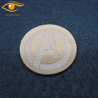 China Sustainable Circle Embossed Leather Patch Jeans Patch To Custom Design Leather Patch for sale