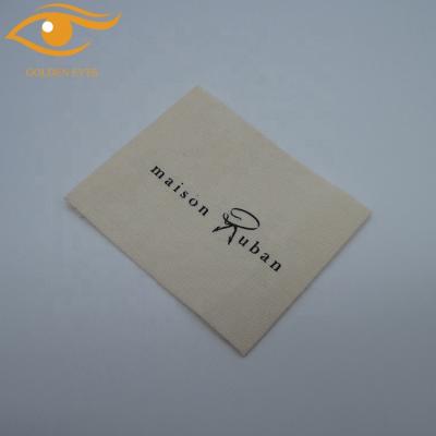 China 100% Sustainable Cotton Printing Label For Garment Private Labels For Brand Clothing Wash Care Label for sale