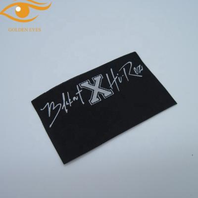 China Bestseller Center Fold Sustainable Woven Brand Labels With Waist Apparel Woven Label Neck Labels For Clothing for sale