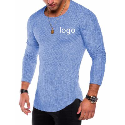 China QUICK DRY hotsale fashion gym fitness cotton round neck slim fit tops for men QUICK DRY long sleeve T-shirt for sale