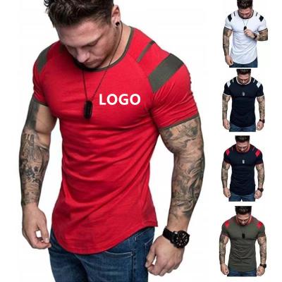 China New Arrival QUICK DRY White Round Neck T-shirt Sports Slim Fit Short Sleeve Fitness Men T Shirt for sale