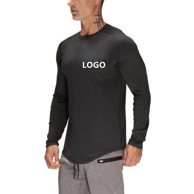 China QUICK DRY Custom Made Empty Breathable Sports T-shirt Fitness Solid Color Winter Long Sleeve T-shirts Men for sale