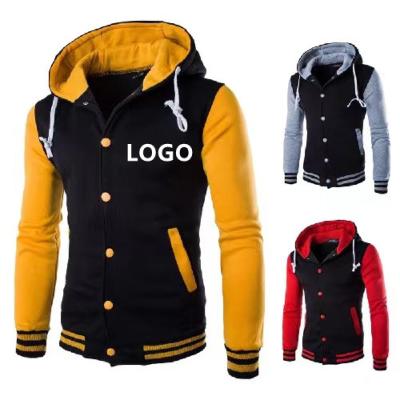 China QUICK DRY customize logo fashion winter vasity hoodie sports baseball hooded jacket for men for sale