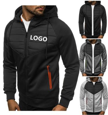 China QUICK DRY accept custom logo polyester long sleeve winter wear casual zipper hoodie jacket for men for sale