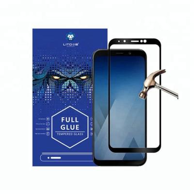 China Full Glue Anti-scratch LITO 2.5D For Samsung Galaxy A8 A8plus Full Cover Tempered Glass Screen Protector for sale