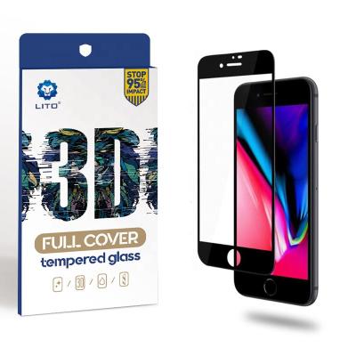 China Full Covered Full Covered Tempered Glass 3D Screen Protector For iPhone 7/8 for sale