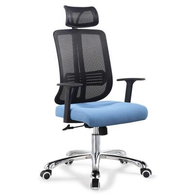 China Excellent New Breatheable Lihanrui Design Executive Comfortable Ergonomic Adjustable Mesh Plastic Blue Office Chair Low Price for sale