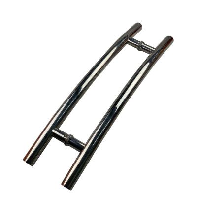 China Easy Installation Manufacturer Price 304 Stainless Steel Hotel Glass Door Pull Handle for sale