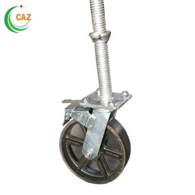 China Adjustable scaffold caster wheel with brake CAZ-J001 for sale