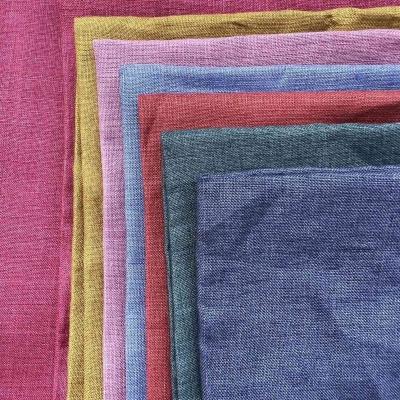 China Factory Supply Organic Direct Medium Weight Nice Touch Woven Yarn Dyed 100% Organic Linen Fabric for sale