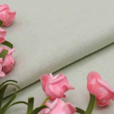 China Shaoxing Factory Supply 15s Organic Plain Dyed Linen Blend Viscous Fabrics For Clothing for sale