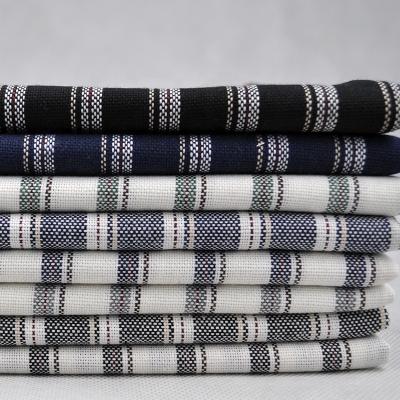 China 2022 Viable Chinese Supplier Factory Price Cotton Stripe Canvas Viscous Polyester Fabric for sale