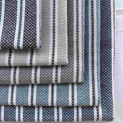 China 2022 Viable Customized Wholesale Canvas Cotton Fabric New Fashion Mix Color Stripe Polyester For Clothing for sale