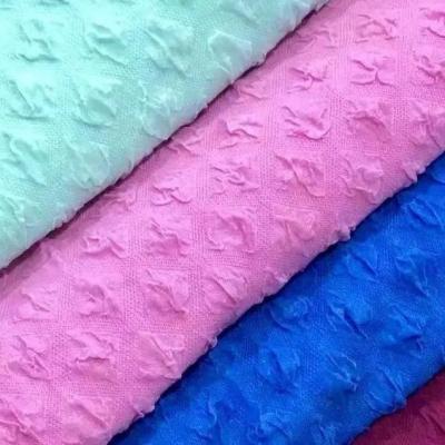 China Manufacturer Cheap Custom Made Tear-Resistant Polyester Color Crepe Jacquard Blend Spandex Knitted Fabric for sale