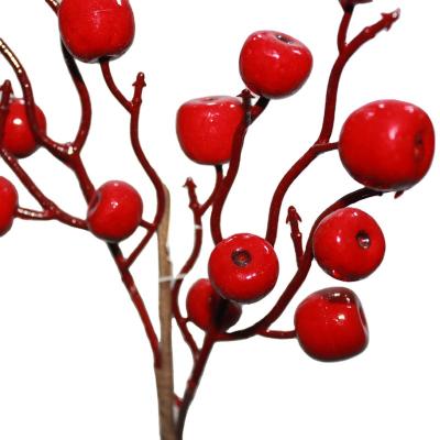 China Artificial Flowers Classic Wholesale Christmas Factory Red Berry Picking Christmas Decoration for sale