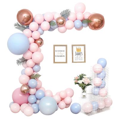 China Latex rose macaroon balloon combination birthday party wedding decoration set holiday decoration event latex balloon for sale