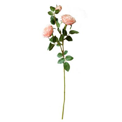 China High quality fabric Babylonian rose manufacturer wedding decorations artificial flowers wholesale ci style yc1046 for sale