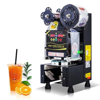 China Automatic commercial food cup sealer sealing machine for small business like bubble tea shop for sale