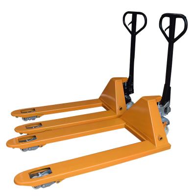 China Hotels Discount Pallet Truck 2.5t Rough Terrain Joint Kits Platform Cliff Pallet Truck for sale