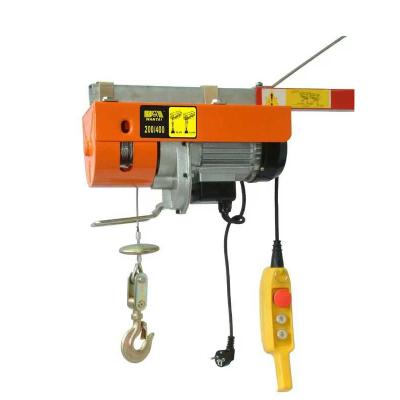 China PA 800kg 600kg 30m Small Electric Wire Rope Hoist Mini Wire Rope Hoist Electric Chain Winch With Dobby Hook for sale