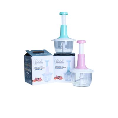 China Manual Grinder Vegetable Chopper Meat Grinder Sausage Maker Household Plastic Viable 1 Liter 1 Liter Meat Garlic for sale