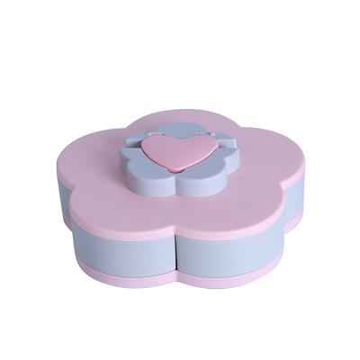 China Plastic Rotating Snack Tray Luxury Candy Box Nuts Popular Household Candy Storage Box Single Layer Freshness Preservation for sale