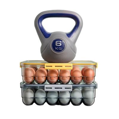 China High Quality Transparent Kitchen 18/24 Pcs Household Refrigerator Egg Storage Box Egg Container for sale