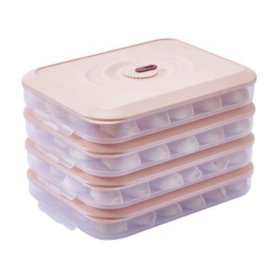 China Kitchen Cooking Timing Refrigerator Multi-Layer Dumpling Box Food-Rated Household Dumpling Material Organizer Fresh Keeper for sale