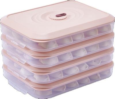 China Wholesale Frozen Refrigerator Dumpling Food Grade Kitchen Timing Box Fresh-Keeping Organizer Storage for sale