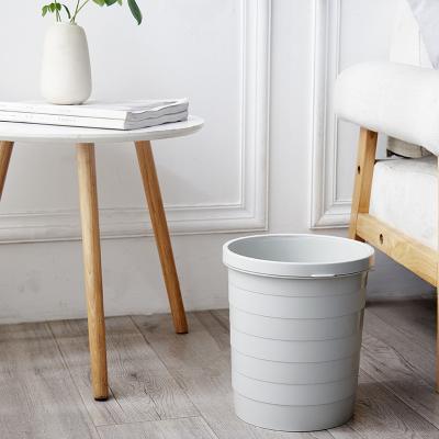 China Round Plastic Heatable Home Office Kitchen Bathroom Garbage Bin Bin Dust Bin Storage Bucket Plastic Trash Bin With Lid for sale