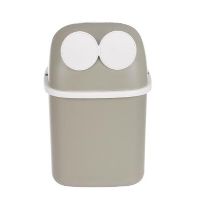 China Direct Sales Wholesale Manufacturer Simple Sustainable Use Human Cute Cartoon Plastic Garbage Bins Trash Can With Lids for sale