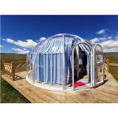 China Luxury Water Proof PC Geodesic Dome Tent Best Selling Material For Outdoor Camping Glamping 3m 4m 5m 6m for sale