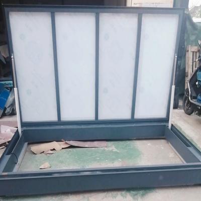 China Fashion Design Profile 1340*980 Luxury Aluminum Super Roof Folding Screen Customized Windows 90 Degree Open Stained Glass Skylight for sale