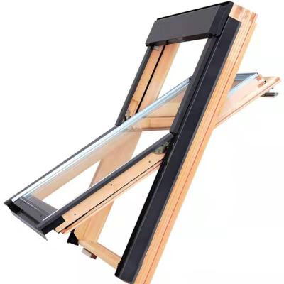 China Folding Screen Venting Deck Mount Skylights / Alluminum Alloy Composite Clad Wood Skylights for sale