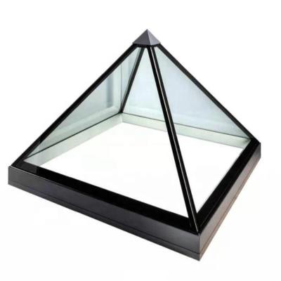 China Folding Fixed Screen Pyramid Skylight With Metal Framing By Glazing Vision for sale