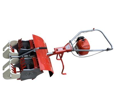 China Cultivate 2 Row Power Weeder With Mitsubishi 43CC Gasoline Engine Paddy Weeder Weeding Machine for sale