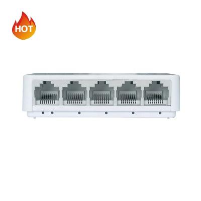 China Hot Selling 10/100/1000Mbps 5 Ports Mini Fast Ethernet Switch Hub Socket Support Splitter EU USA RJ45 Network Switch 1 Gbps (Unclogging) for sale