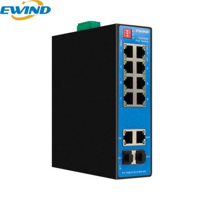 China Industrial IP Camera EW-PIS1712-8FE 8 Ports Network PoE Switch With Watchdog Function for sale