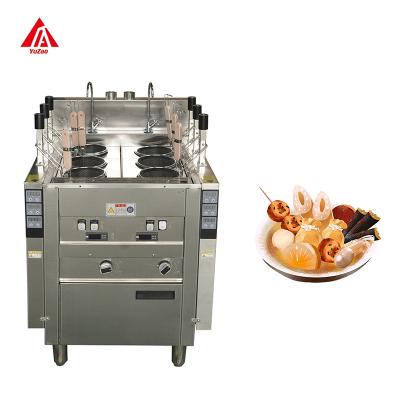 China Automatic lifting Labor Saving 6 Head Gas Automatic Lifting Parallel Bar Noodle Cooker Stainless Steel 304 Double Tank Countertop Pasta Cooker for sale